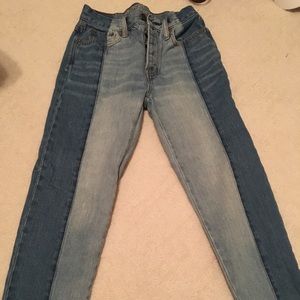 Two toned mom jeans